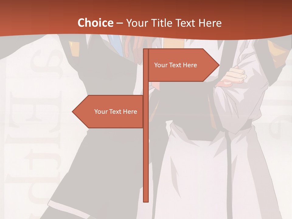 A Couple Of Anime Characters Standing Next To Each Other PowerPoint Template