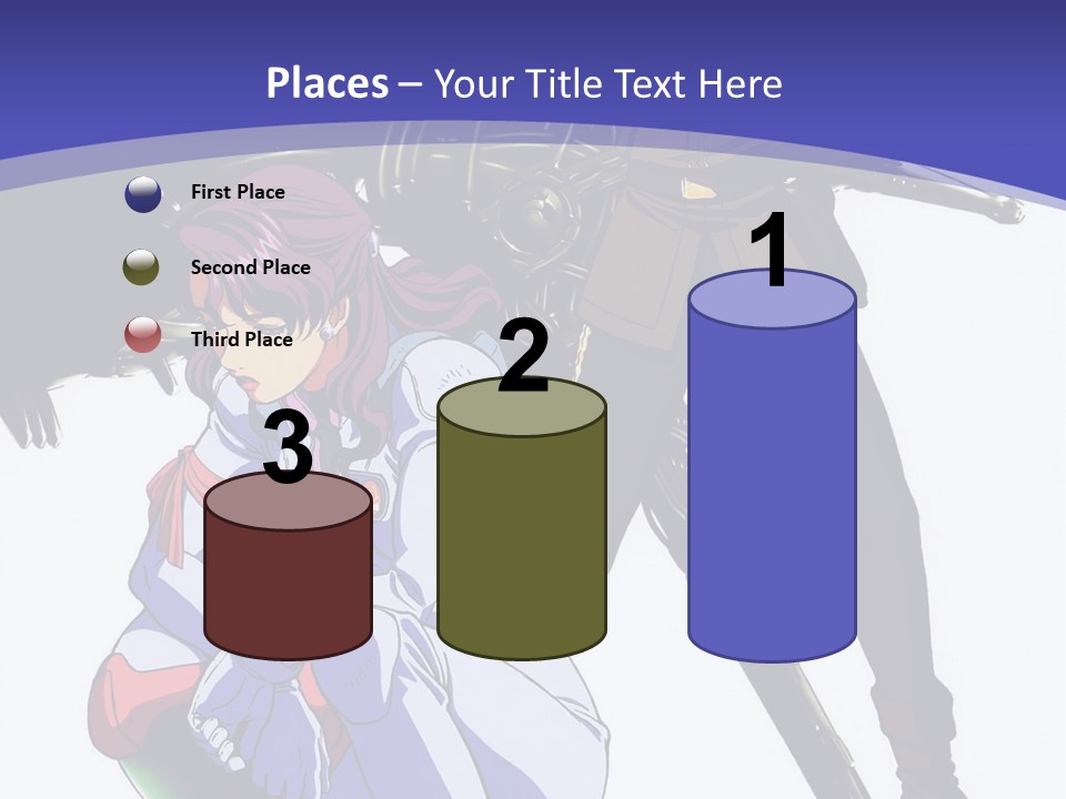 A Couple Of Anime Characters Standing Next To Each Other PowerPoint Template