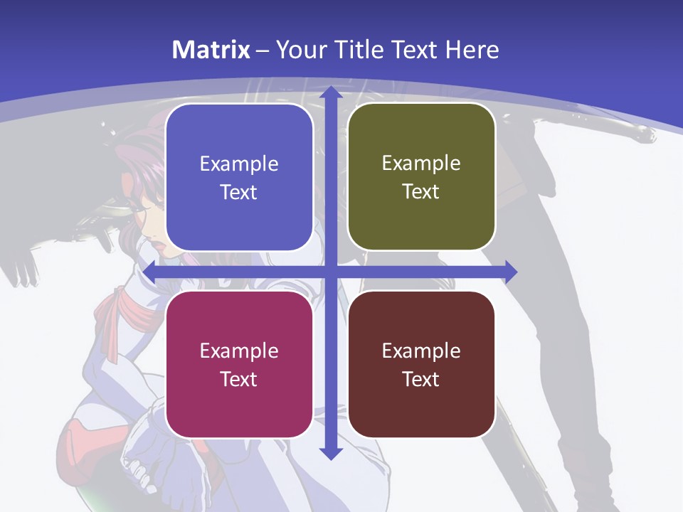 A Couple Of Anime Characters Standing Next To Each Other PowerPoint Template