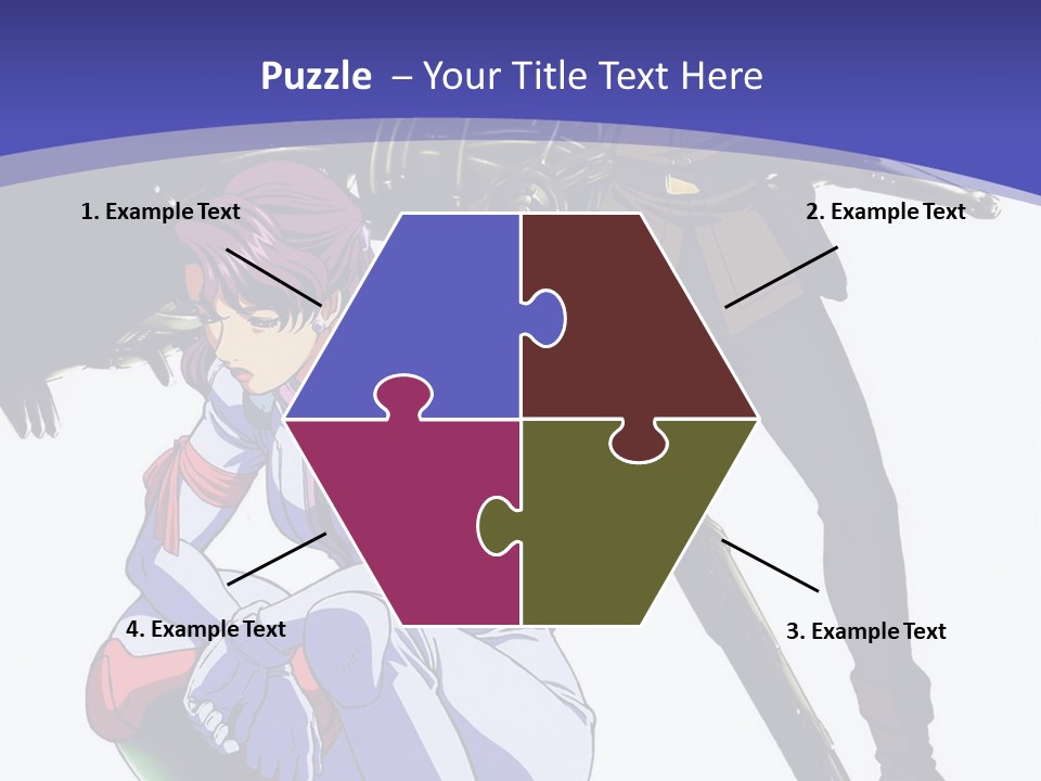 A Couple Of Anime Characters Standing Next To Each Other PowerPoint Template