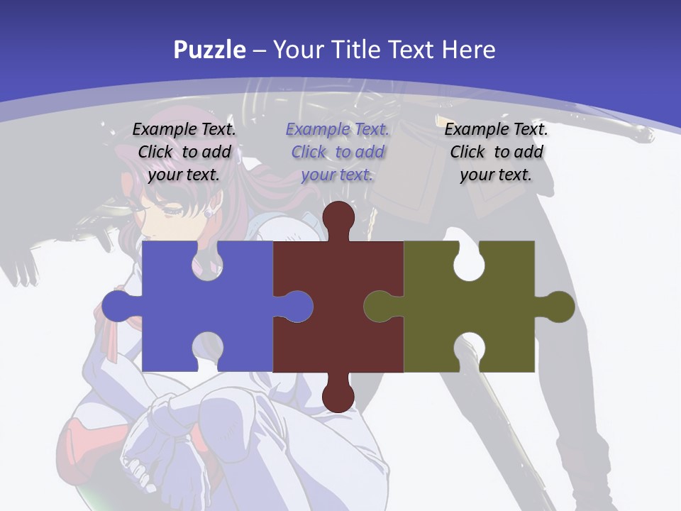 A Couple Of Anime Characters Standing Next To Each Other PowerPoint Template