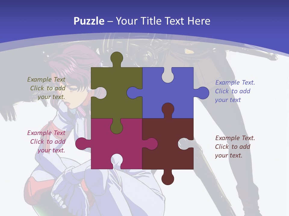 A Couple Of Anime Characters Standing Next To Each Other PowerPoint Template