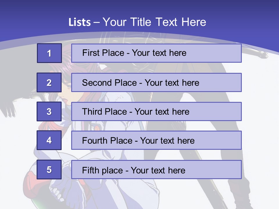 A Couple Of Anime Characters Standing Next To Each Other PowerPoint Template