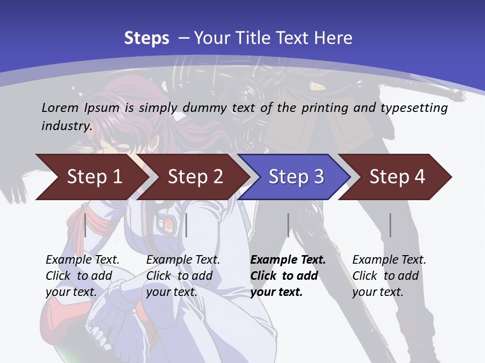 A Couple Of Anime Characters Standing Next To Each Other PowerPoint Template