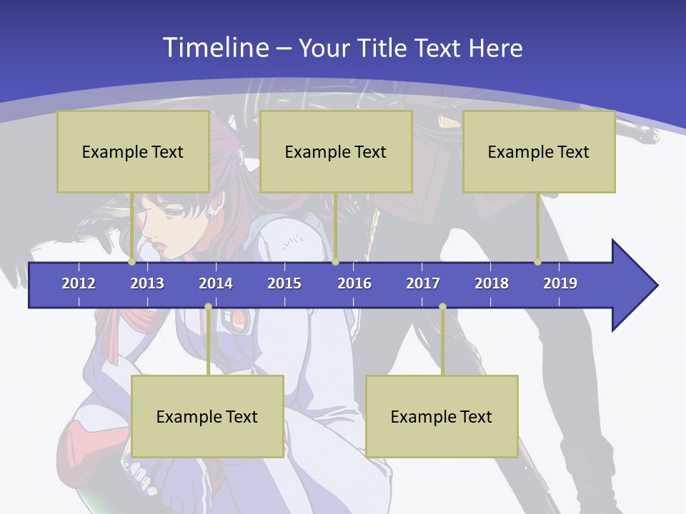 A Couple Of Anime Characters Standing Next To Each Other PowerPoint Template