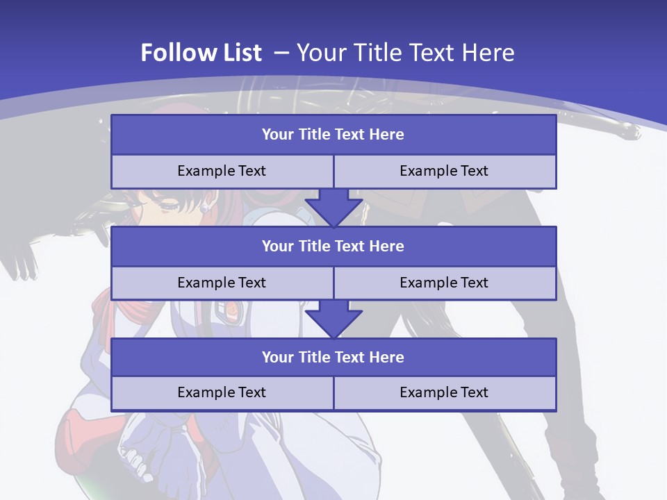 A Couple Of Anime Characters Standing Next To Each Other PowerPoint Template