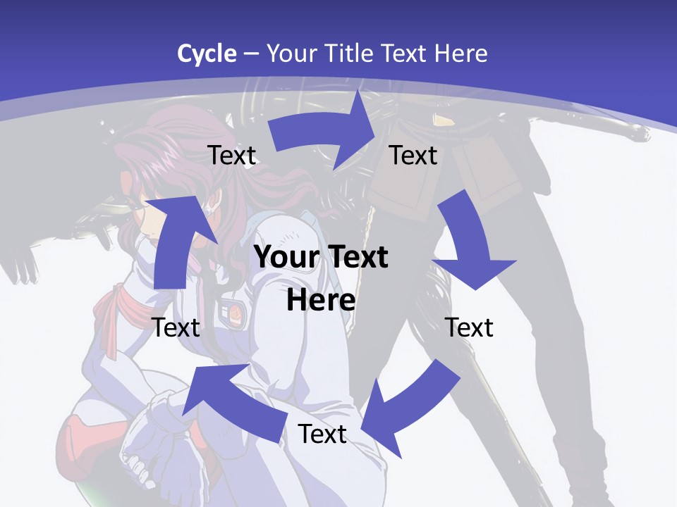 A Couple Of Anime Characters Standing Next To Each Other PowerPoint Template