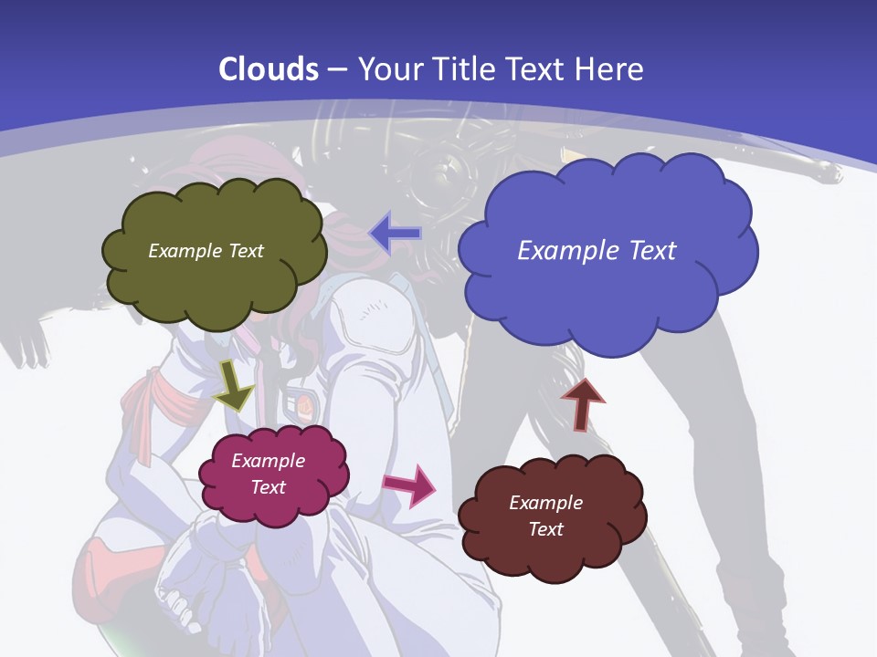 A Couple Of Anime Characters Standing Next To Each Other PowerPoint Template