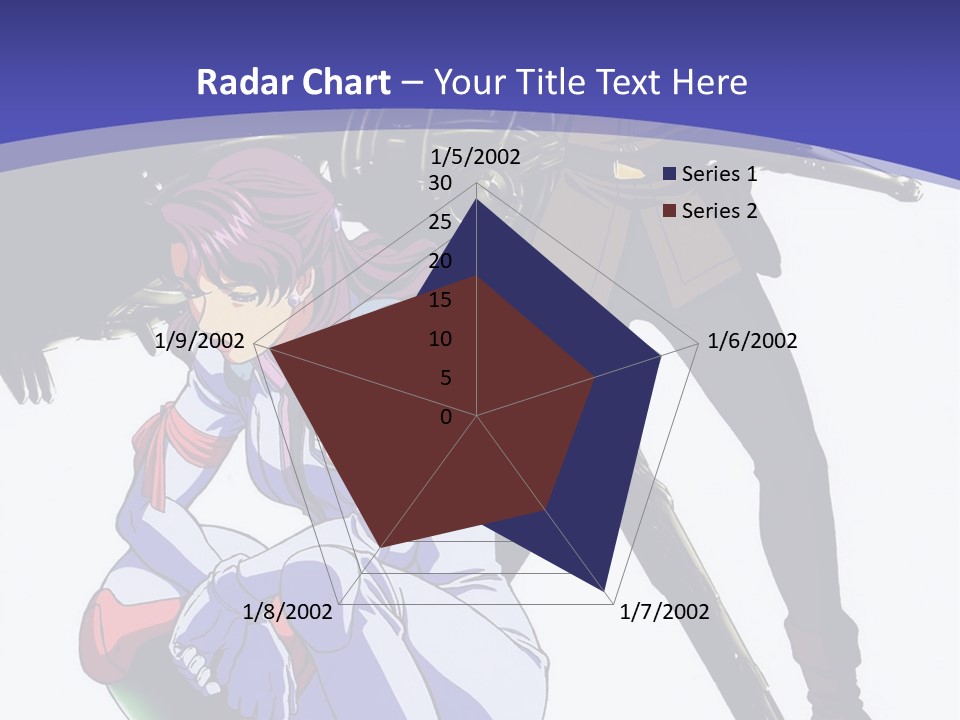 A Couple Of Anime Characters Standing Next To Each Other PowerPoint Template