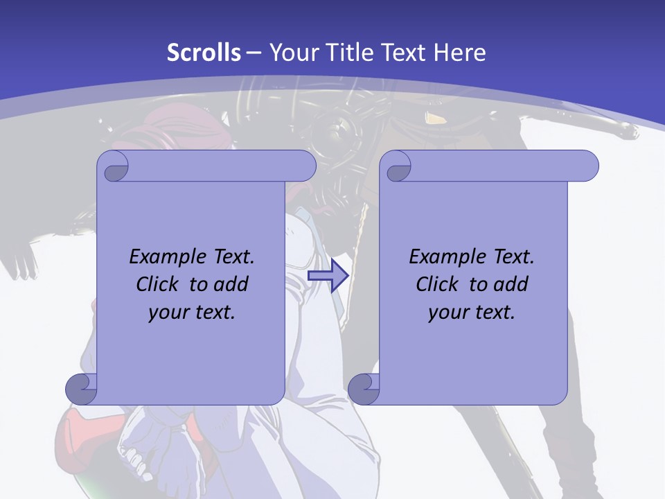 A Couple Of Anime Characters Standing Next To Each Other PowerPoint Template