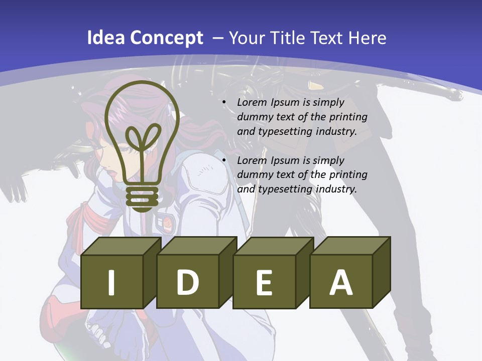 A Couple Of Anime Characters Standing Next To Each Other PowerPoint Template