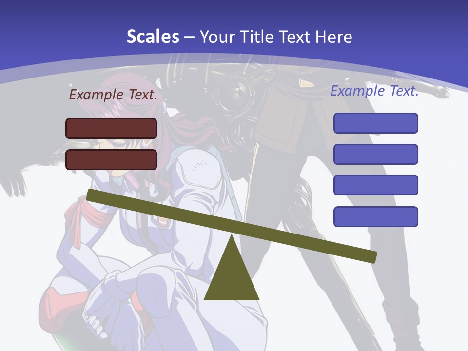 A Couple Of Anime Characters Standing Next To Each Other PowerPoint Template
