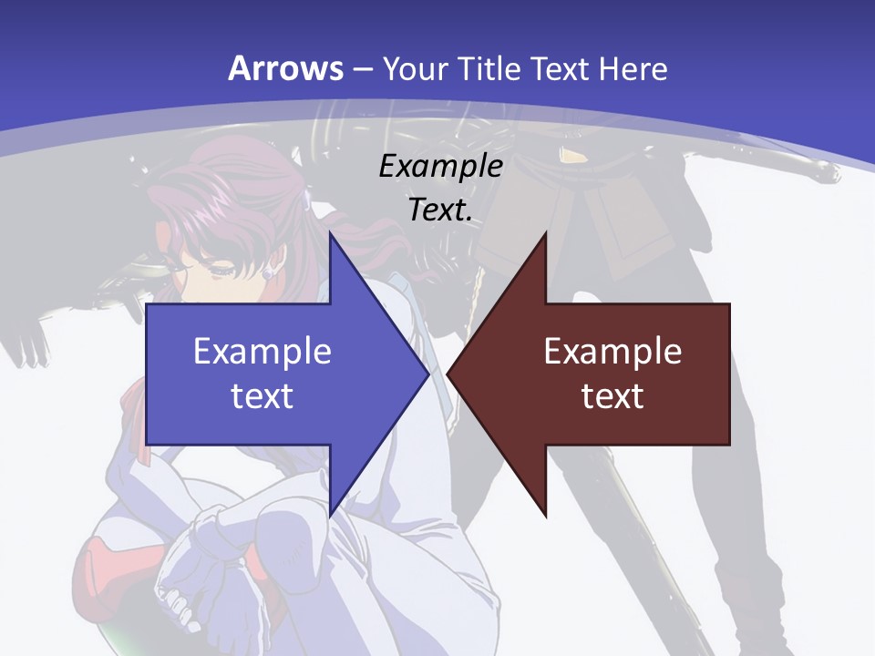 A Couple Of Anime Characters Standing Next To Each Other PowerPoint Template