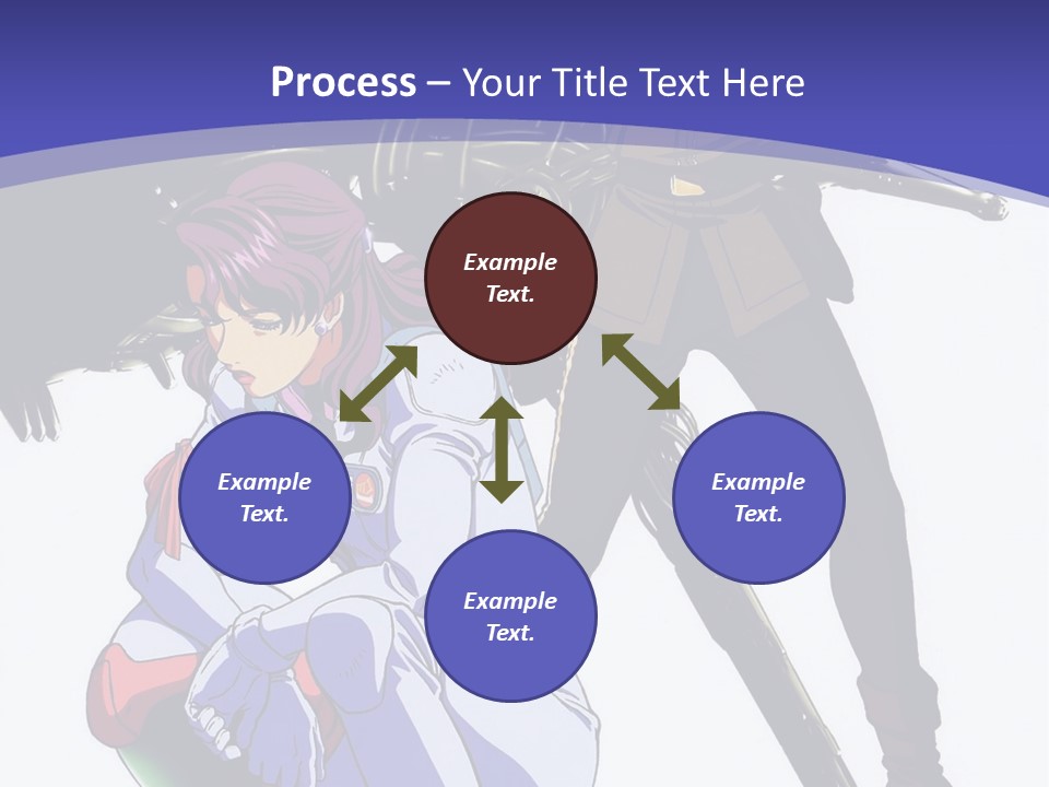 A Couple Of Anime Characters Standing Next To Each Other PowerPoint Template