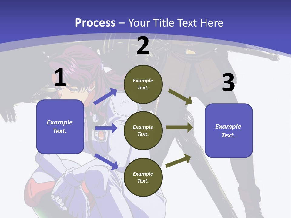 A Couple Of Anime Characters Standing Next To Each Other PowerPoint Template