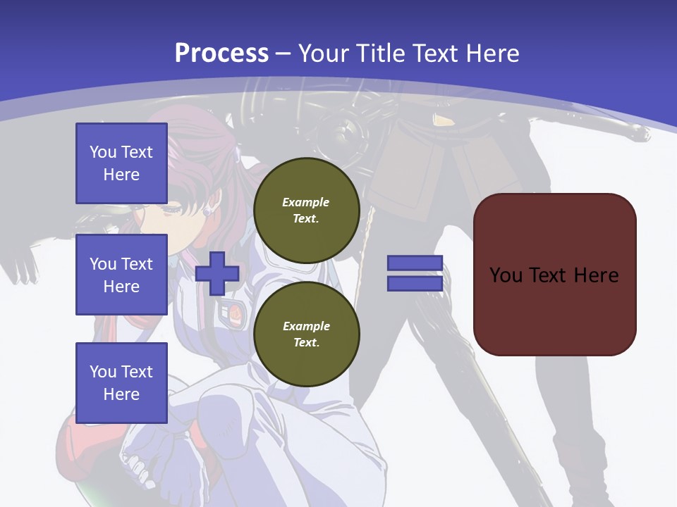 A Couple Of Anime Characters Standing Next To Each Other PowerPoint Template