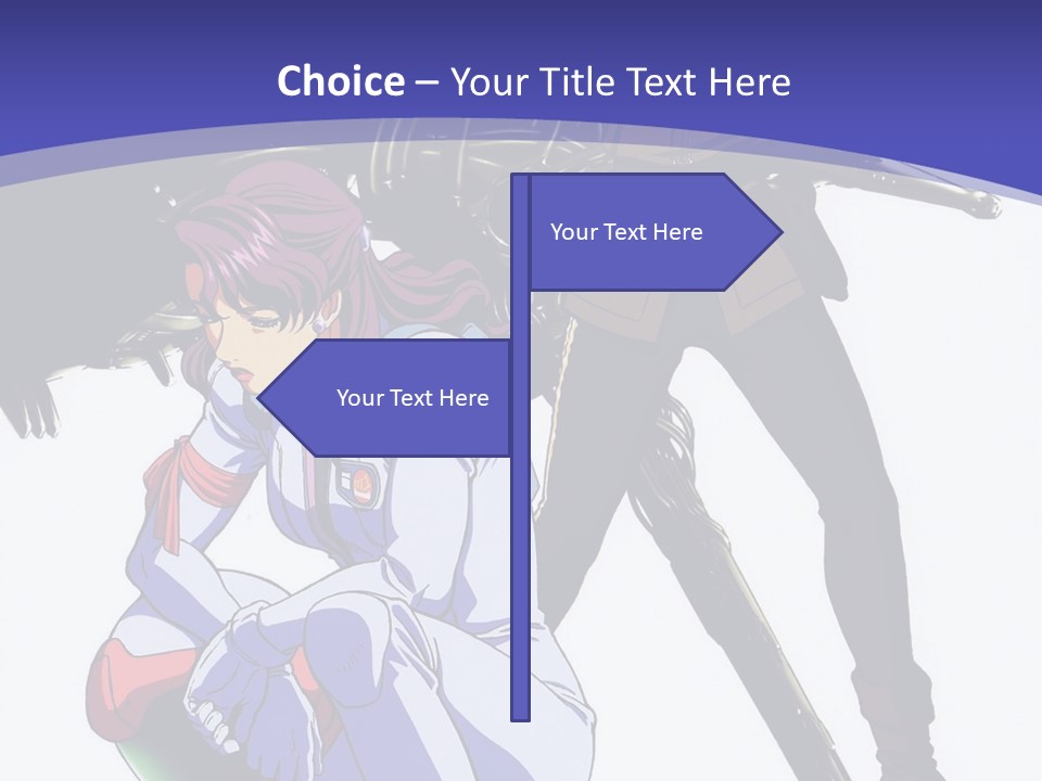 A Couple Of Anime Characters Standing Next To Each Other PowerPoint Template