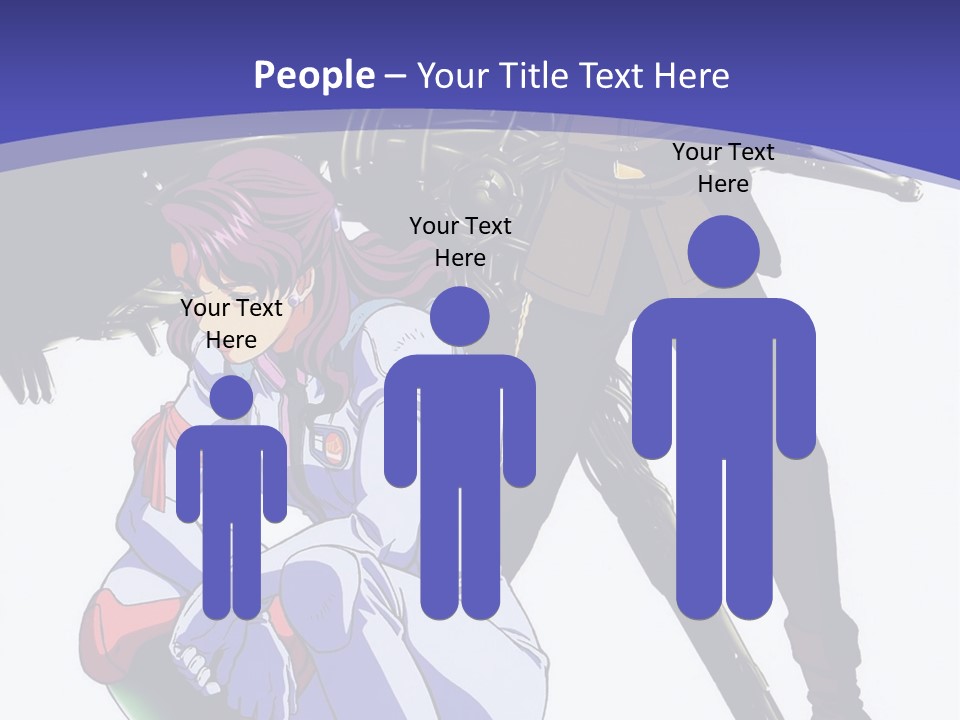 A Couple Of Anime Characters Standing Next To Each Other PowerPoint Template