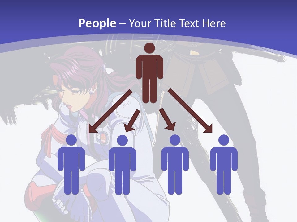A Couple Of Anime Characters Standing Next To Each Other PowerPoint Template