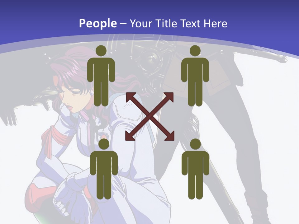 A Couple Of Anime Characters Standing Next To Each Other PowerPoint Template