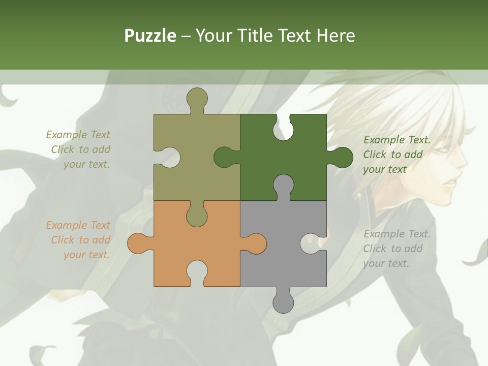 A Couple Of People That Are Standing In The Grass PowerPoint Template