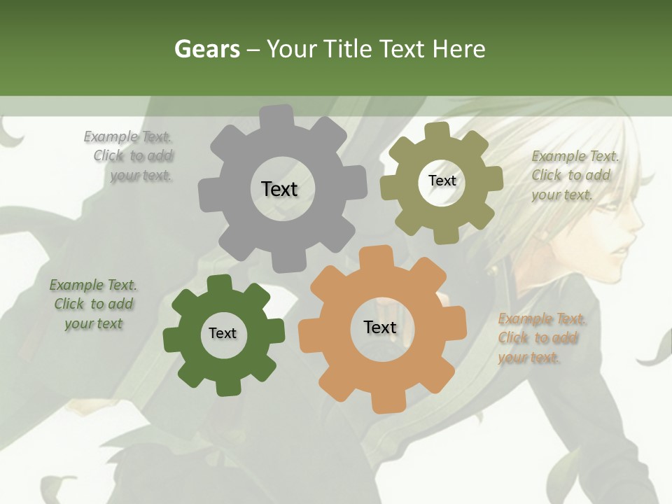 A Couple Of People That Are Standing In The Grass PowerPoint Template