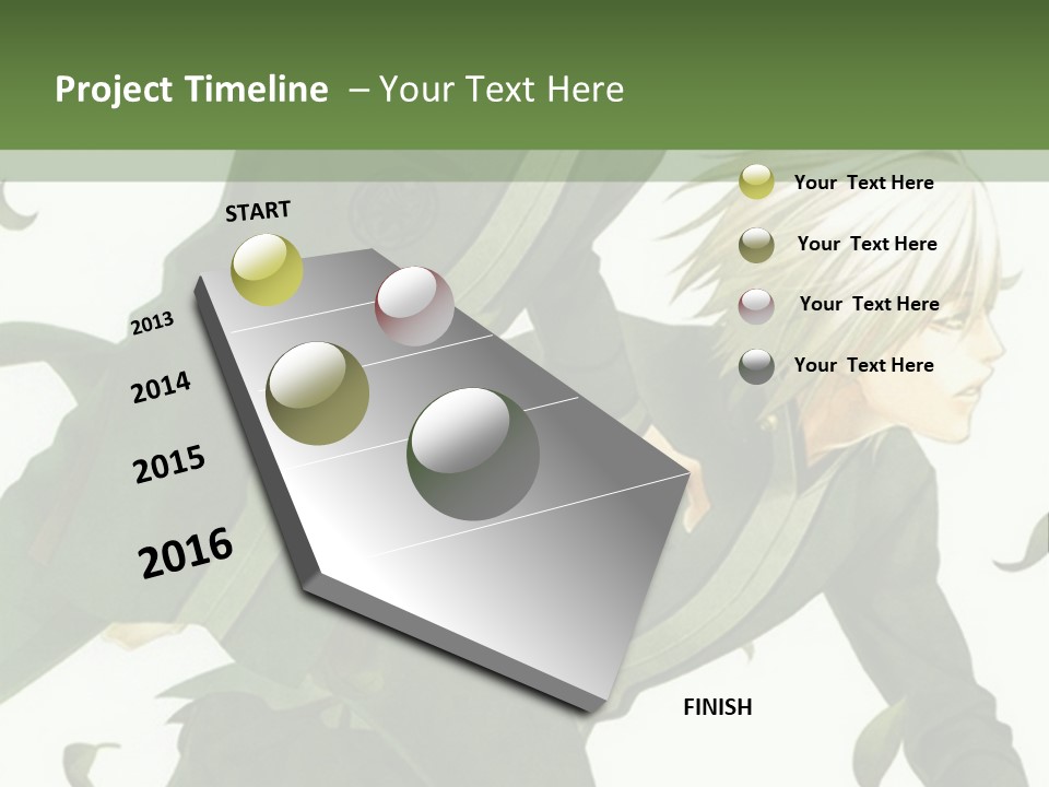 A Couple Of People That Are Standing In The Grass PowerPoint Template