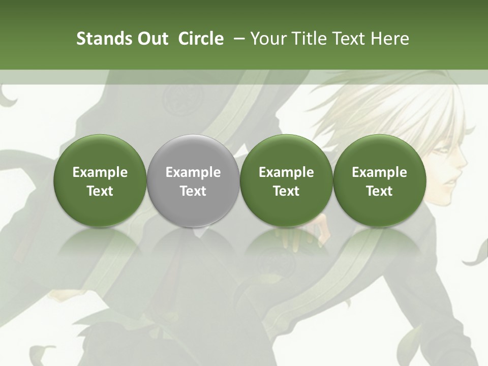 A Couple Of People That Are Standing In The Grass PowerPoint Template