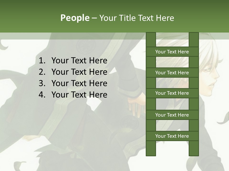 A Couple Of People That Are Standing In The Grass PowerPoint Template