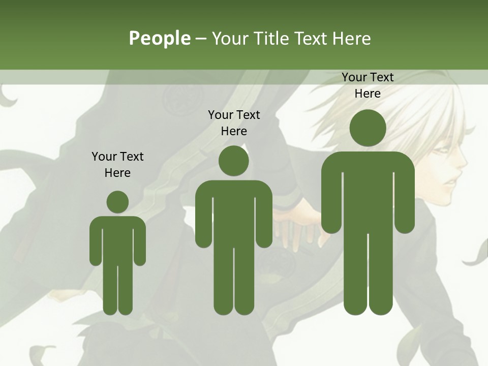 A Couple Of People That Are Standing In The Grass PowerPoint Template