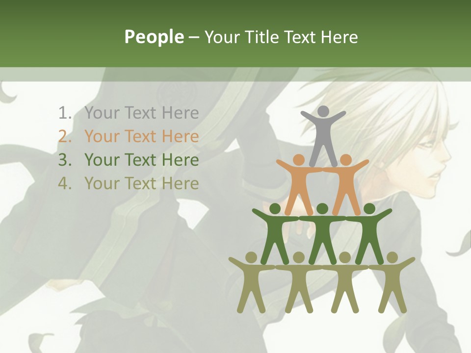 A Couple Of People That Are Standing In The Grass PowerPoint Template