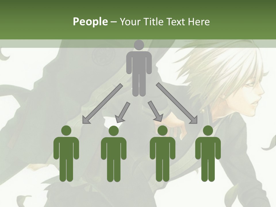 A Couple Of People That Are Standing In The Grass PowerPoint Template