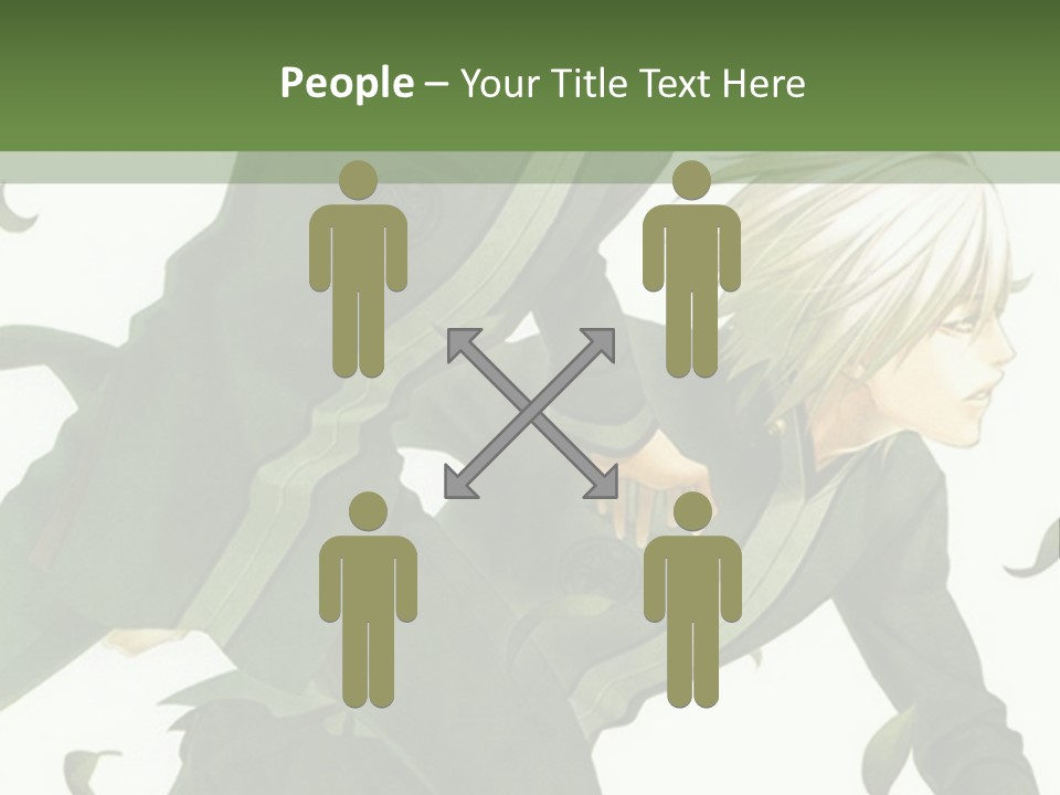 A Couple Of People That Are Standing In The Grass PowerPoint Template