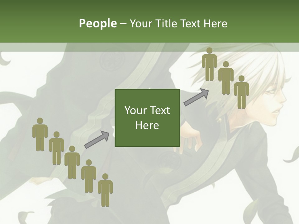 A Couple Of People That Are Standing In The Grass PowerPoint Template