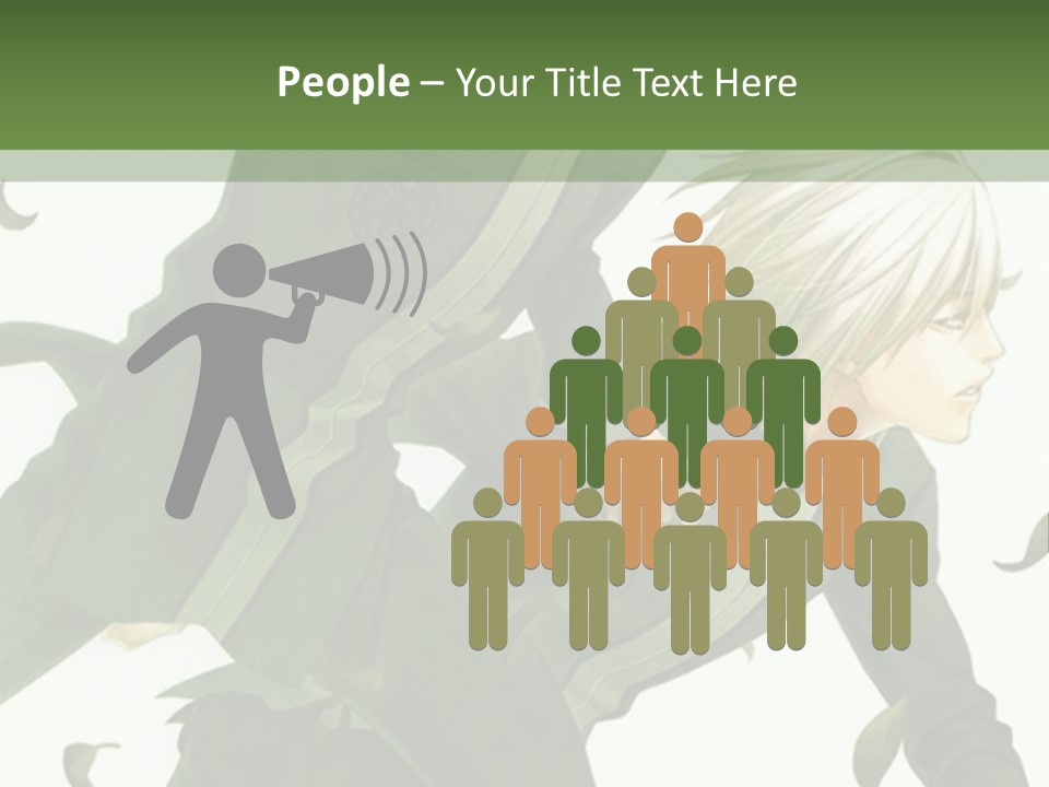 A Couple Of People That Are Standing In The Grass PowerPoint Template