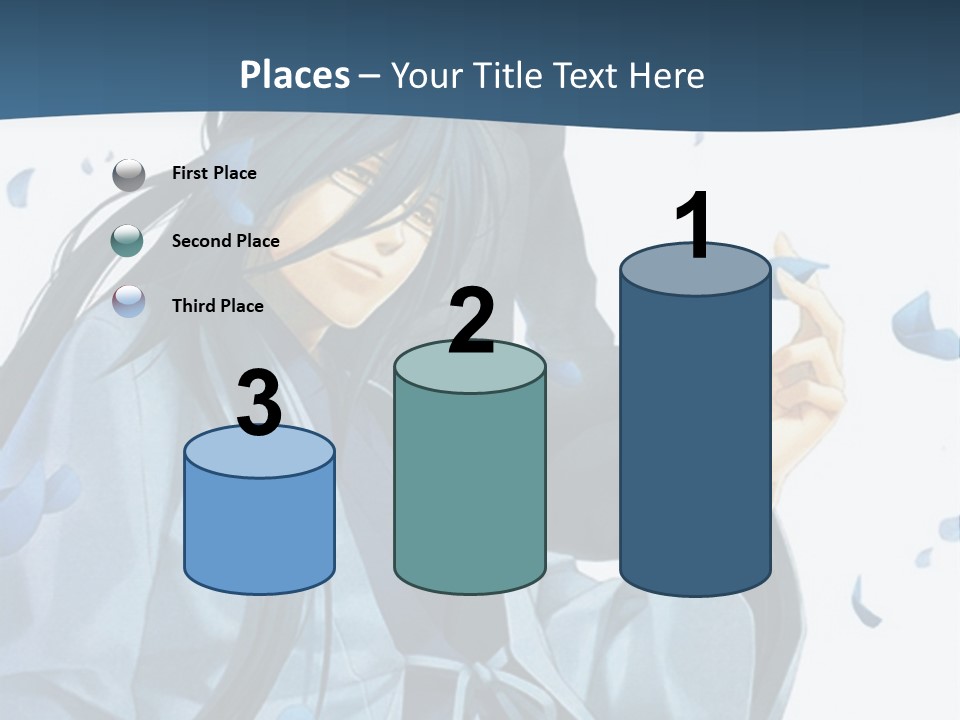 A Couple Of Anime Characters Sitting Next To Each Other PowerPoint Template