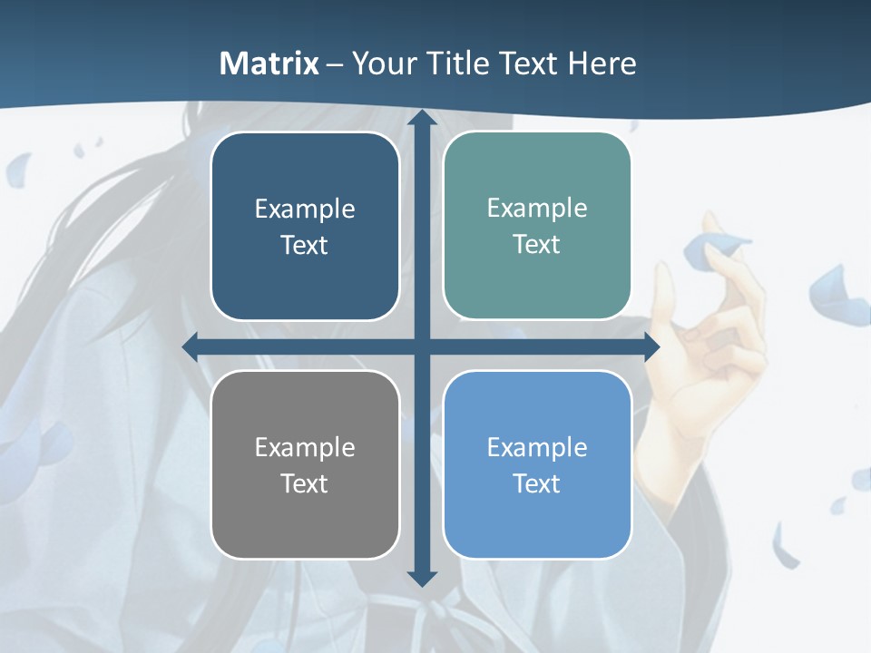 A Couple Of Anime Characters Sitting Next To Each Other PowerPoint Template