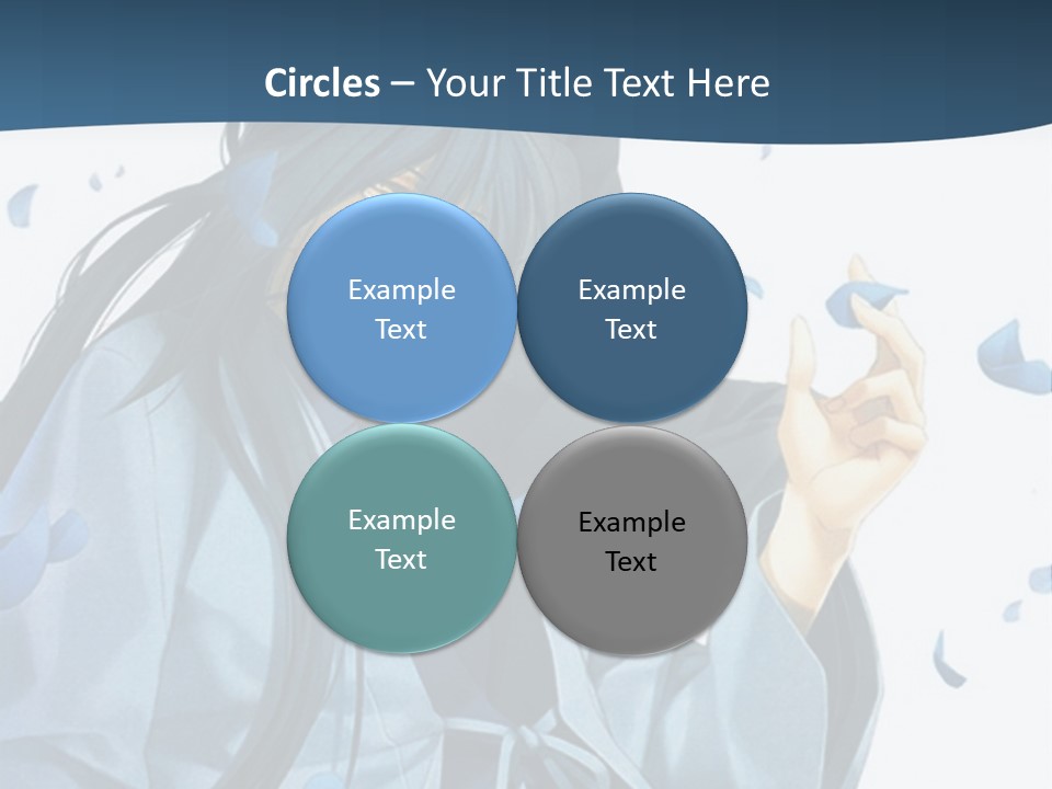 A Couple Of Anime Characters Sitting Next To Each Other PowerPoint Template