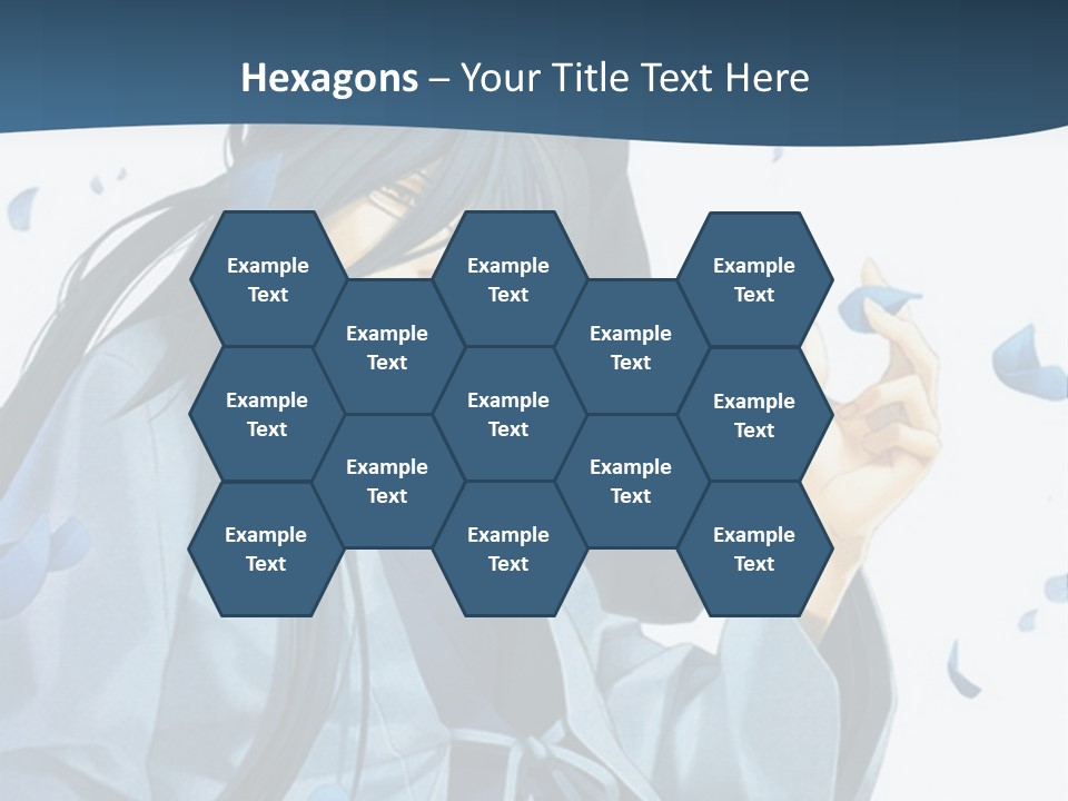 A Couple Of Anime Characters Sitting Next To Each Other PowerPoint Template