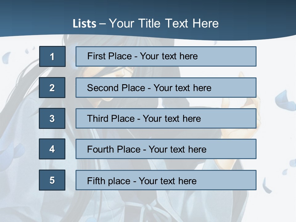 A Couple Of Anime Characters Sitting Next To Each Other PowerPoint Template