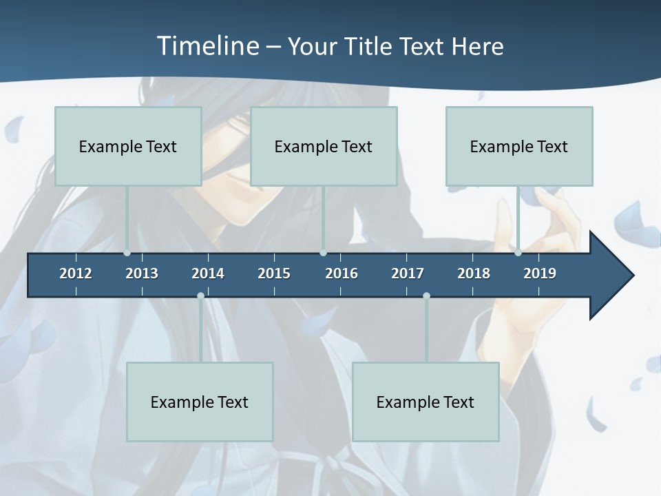 A Couple Of Anime Characters Sitting Next To Each Other PowerPoint Template