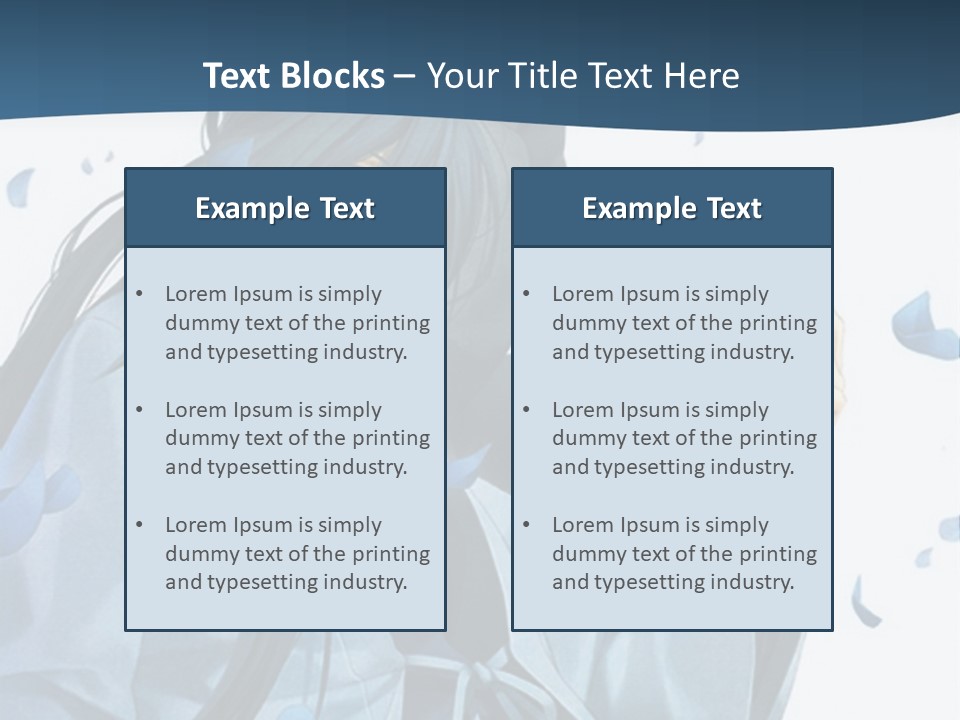 A Couple Of Anime Characters Sitting Next To Each Other PowerPoint Template