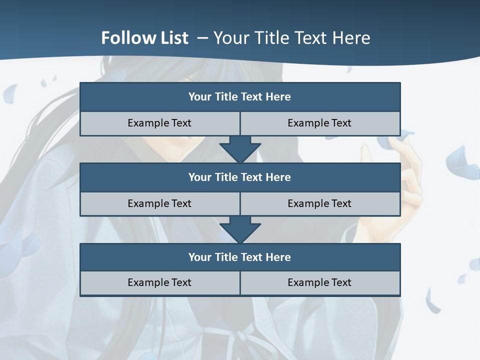 A Couple Of Anime Characters Sitting Next To Each Other PowerPoint Template