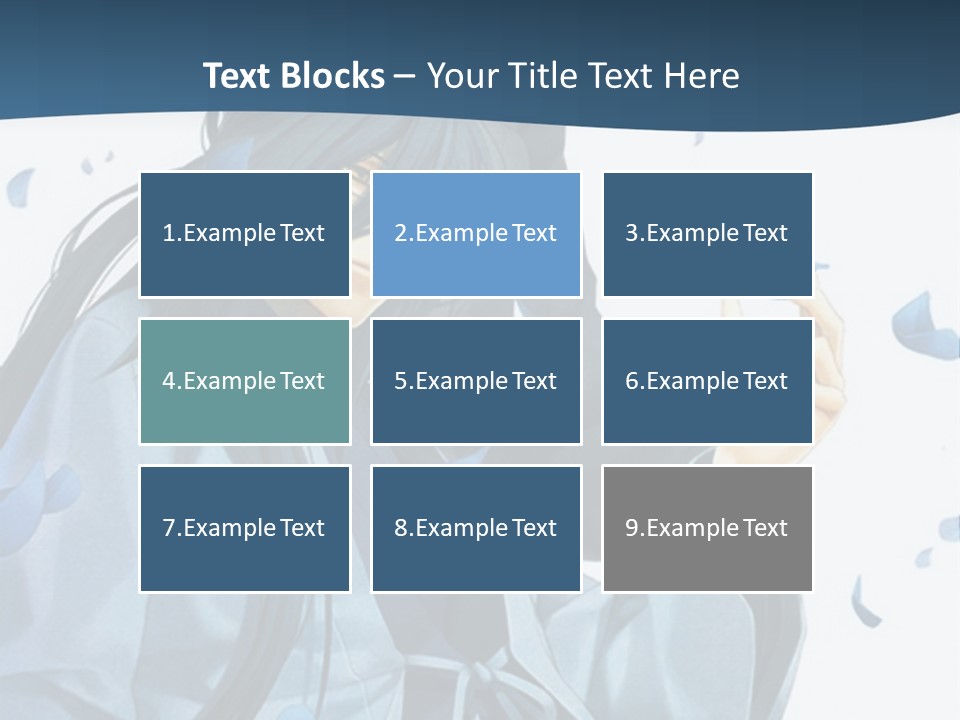A Couple Of Anime Characters Sitting Next To Each Other PowerPoint Template