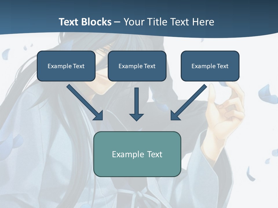 A Couple Of Anime Characters Sitting Next To Each Other PowerPoint Template