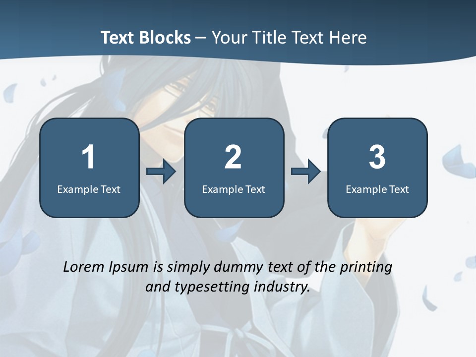 A Couple Of Anime Characters Sitting Next To Each Other PowerPoint Template
