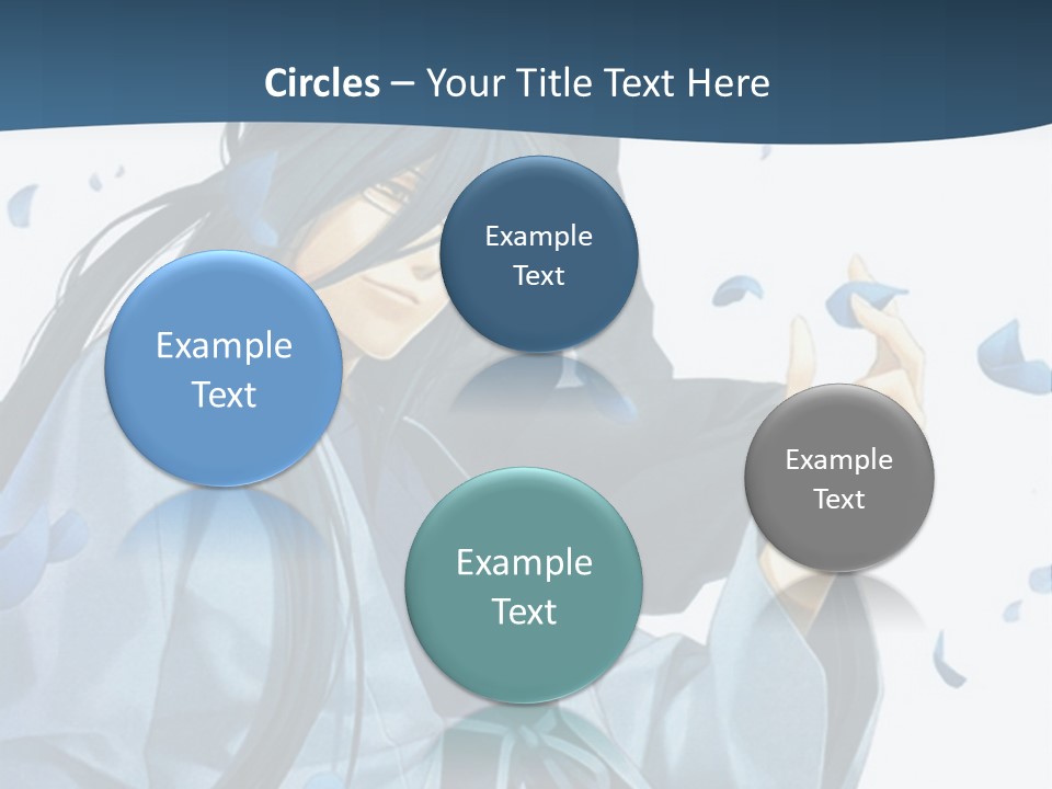 A Couple Of Anime Characters Sitting Next To Each Other PowerPoint Template