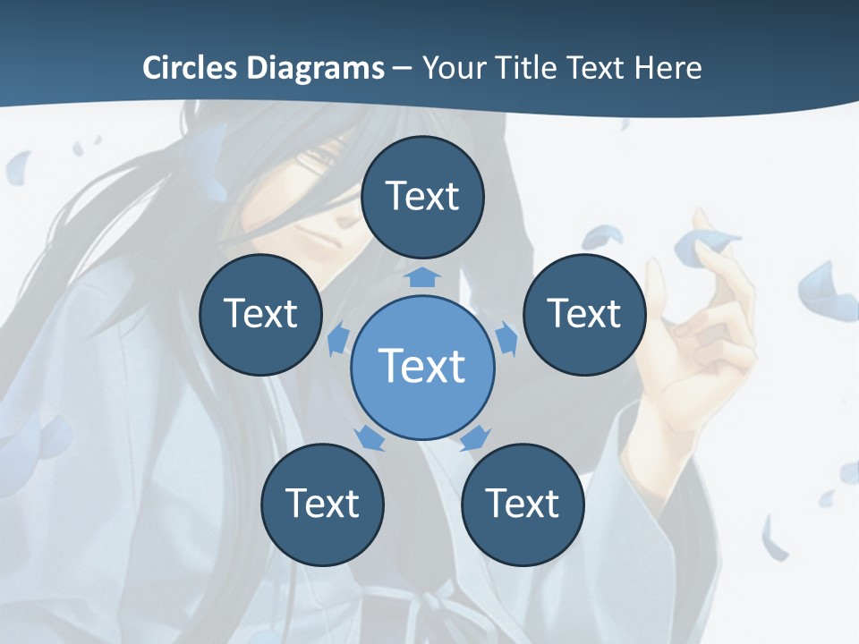 A Couple Of Anime Characters Sitting Next To Each Other PowerPoint Template