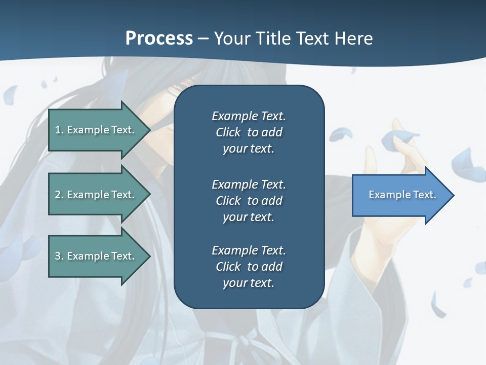 A Couple Of Anime Characters Sitting Next To Each Other PowerPoint Template