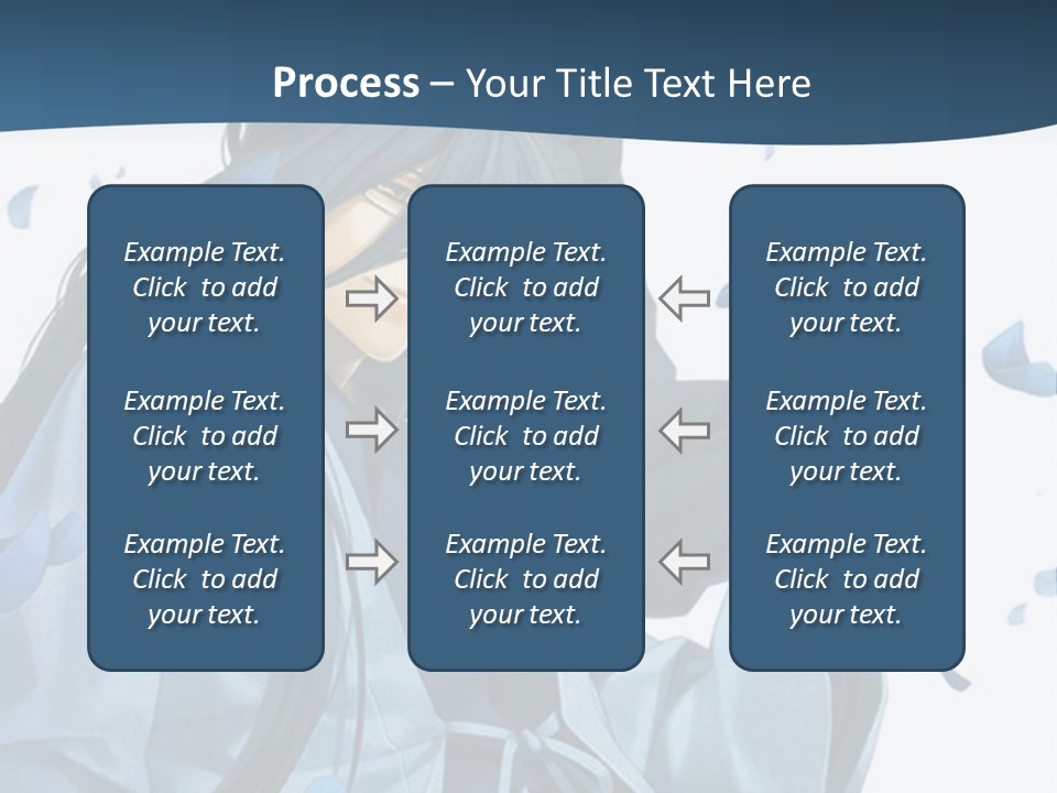A Couple Of Anime Characters Sitting Next To Each Other PowerPoint Template